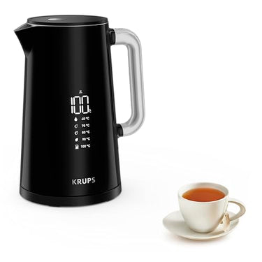 Krups Smart'n Light Wasserkocher, 5 Temperaturen, 1,7 Liter Fassungsvermögen, Innenleben aus Edelstahl, Doppelwandig, Schwarz, BW801810 im Sale